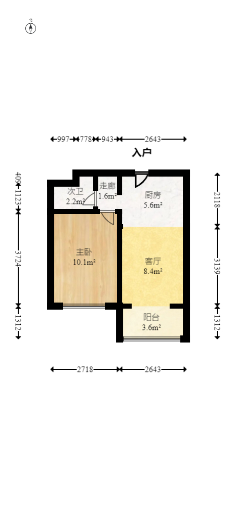 碧桂园一、二期(中央首府) 1室1厅1卫 59.0万 碧桂园一、二期(中央首府) 1室1厅1卫 59.0万户型图