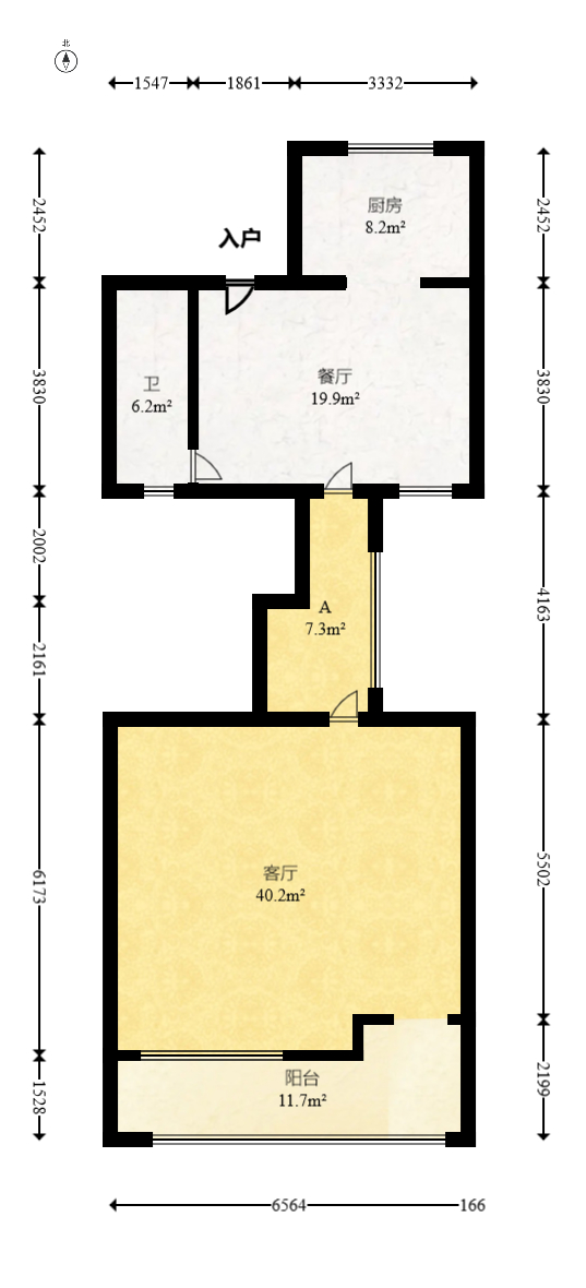 振业城二期  6室1厅3卫   820.00万室内图1