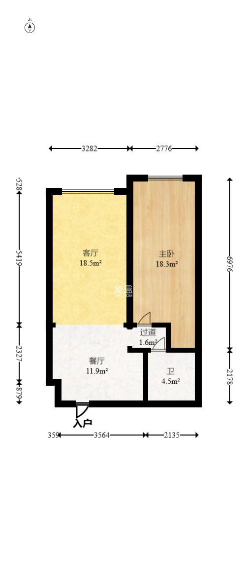 凯通国际城（凯通朝庭）  1室1厅1卫   55.00万