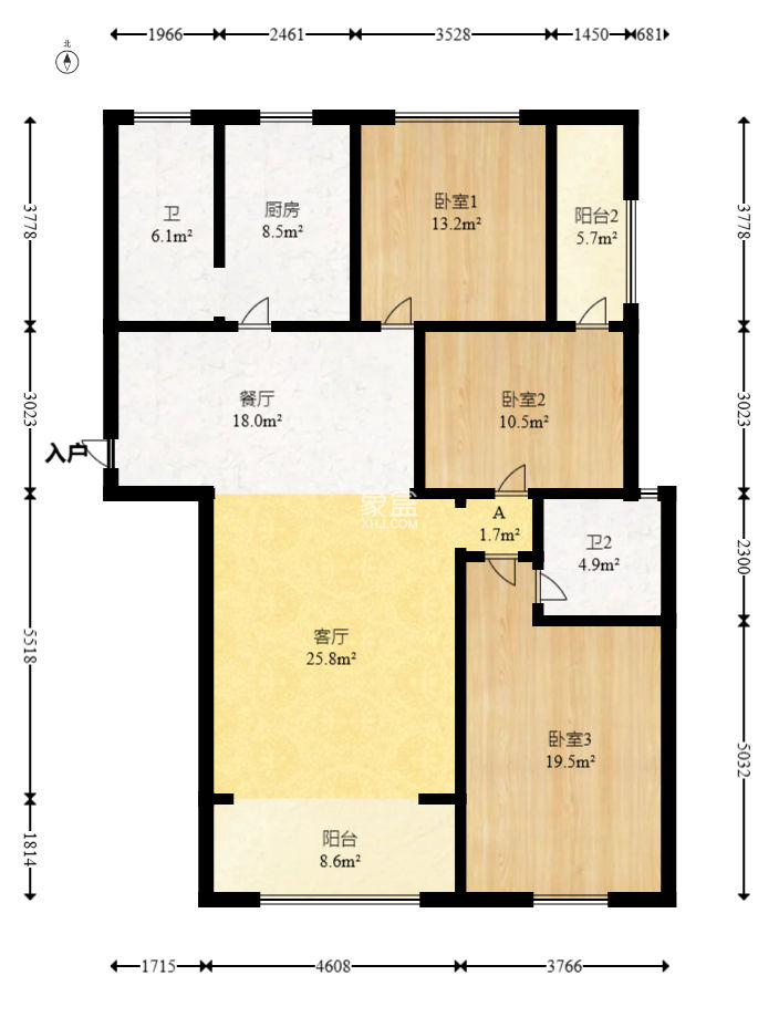 丽星景园  3室2厅2卫   118.00万