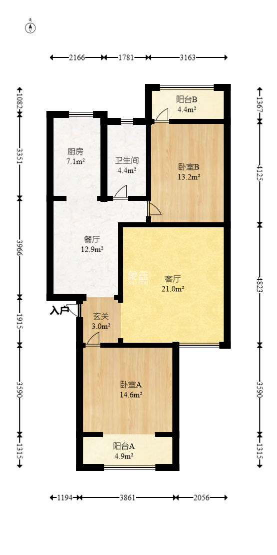 金帆小区  2室2厅1卫   63.00万