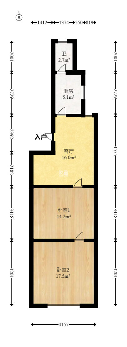 王公塘社区  2室1厅1卫   32.00万