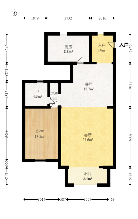 澳海谷山府  4室2厅2卫   98.00万室内图1