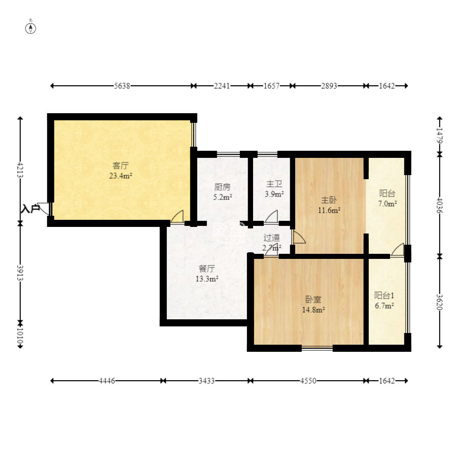 富華大廈  2室2廳1衛(wèi)   82.00萬(wàn)