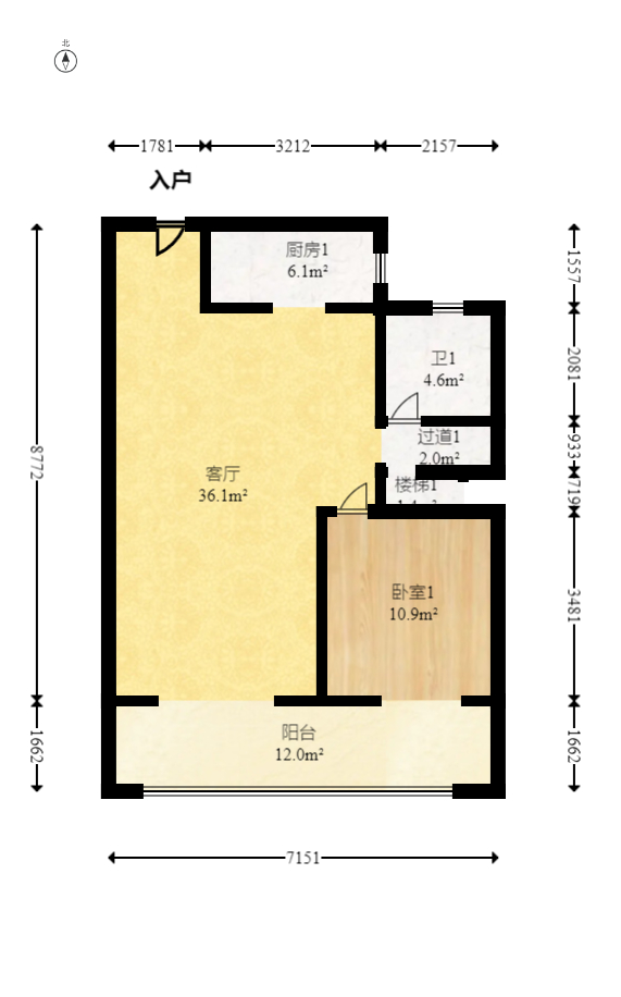 乐万邦康桥悦城  4室2厅2卫   115.00万室内图1