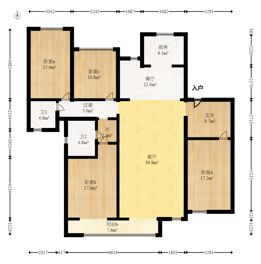 朗诗麓岛  4室5厅5卫   110.00万室内图1