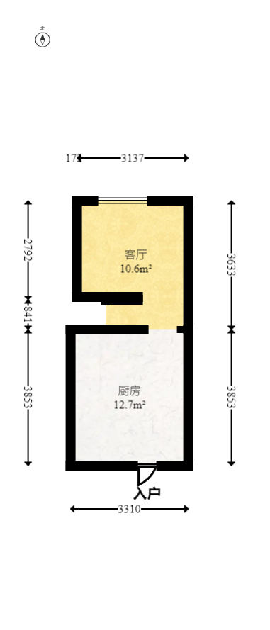 碧桂园翘楚棠  1室0厅0卫   25.00万室内图1