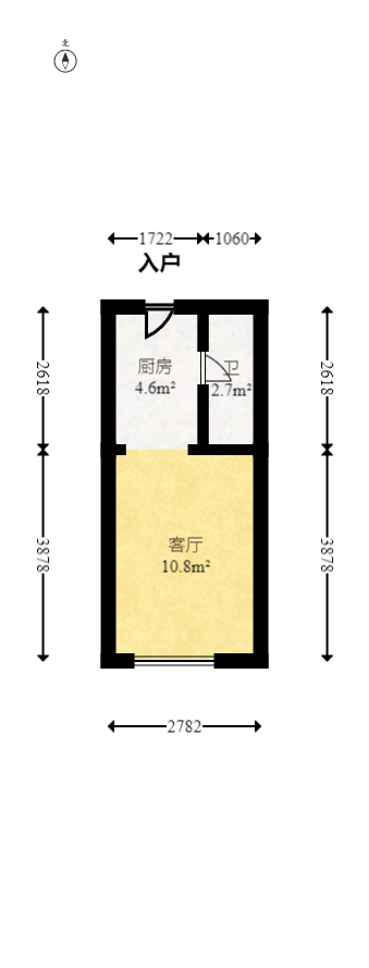 保利香槟国际  1室1厅1卫    15.8万 保利香槟国际  1室1厅1卫    15.8万户型图