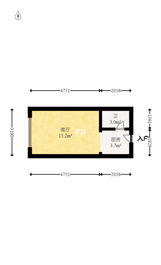 保利香槟国际  1室1厅1卫    18.8万