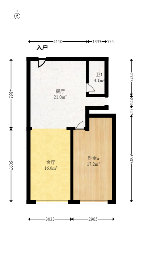 才子城  3室2厅2卫   68.00万室内图1