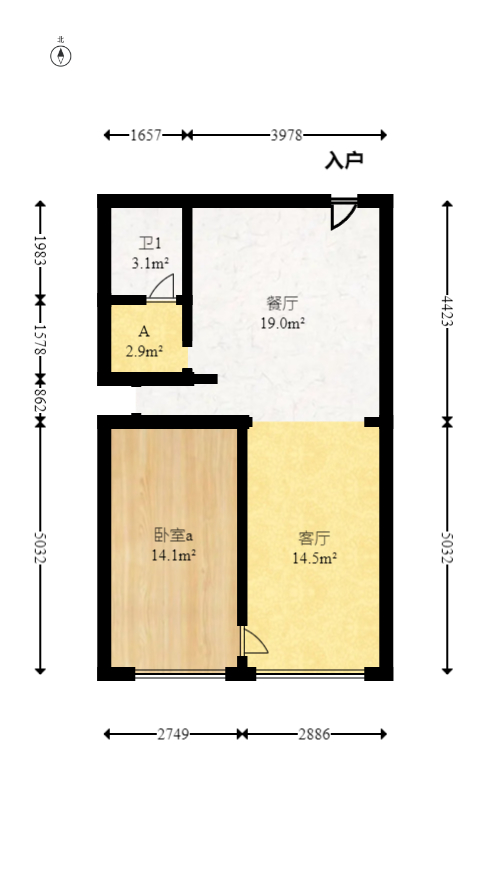 才子城  3室2厅2卫    48.0万 才子城  3室2厅2卫    48.0万户型图