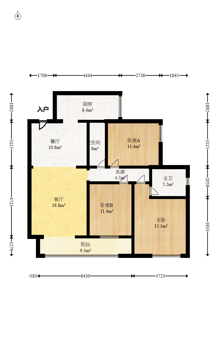 中建芙蓉嘉苑  3室2厅2卫    100.0万