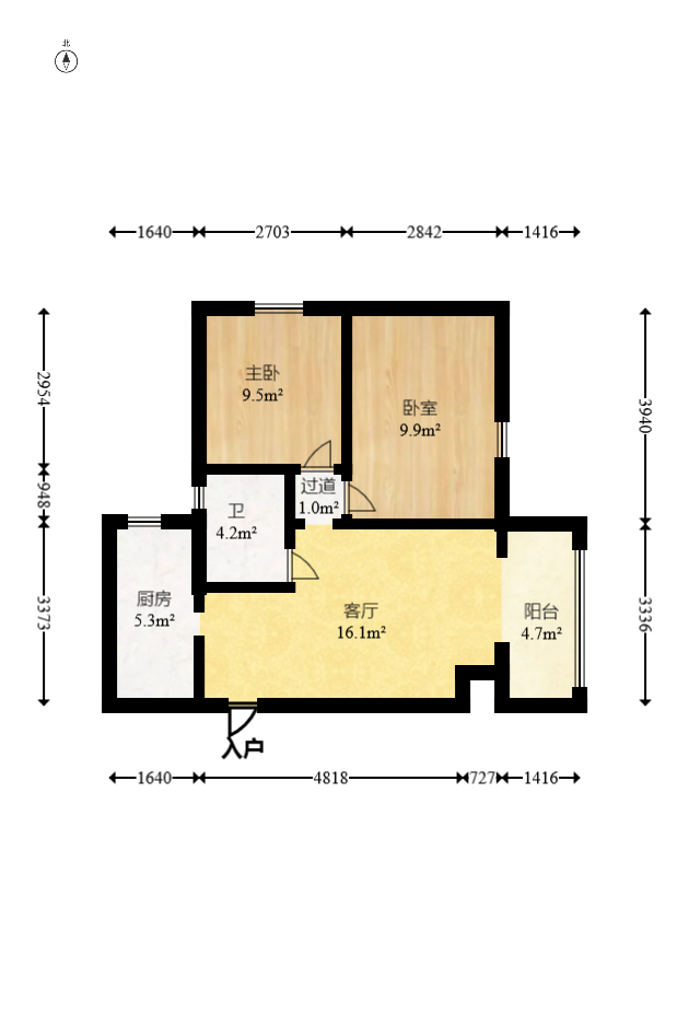 五一中央领御  2室2厅1卫    69.8万 五一中央领御  2室2厅1卫    69.8万户型图