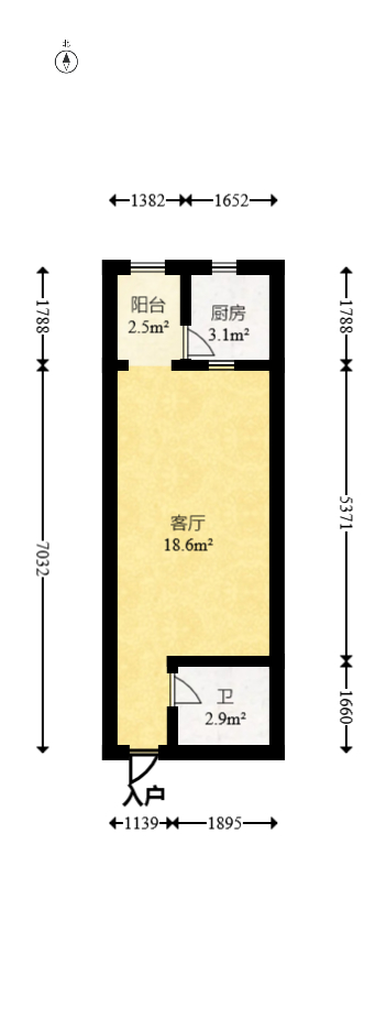 国泰九龙湾  1室1厅1卫    22.8万 国泰九龙湾  1室1厅1卫    22.8万户型图