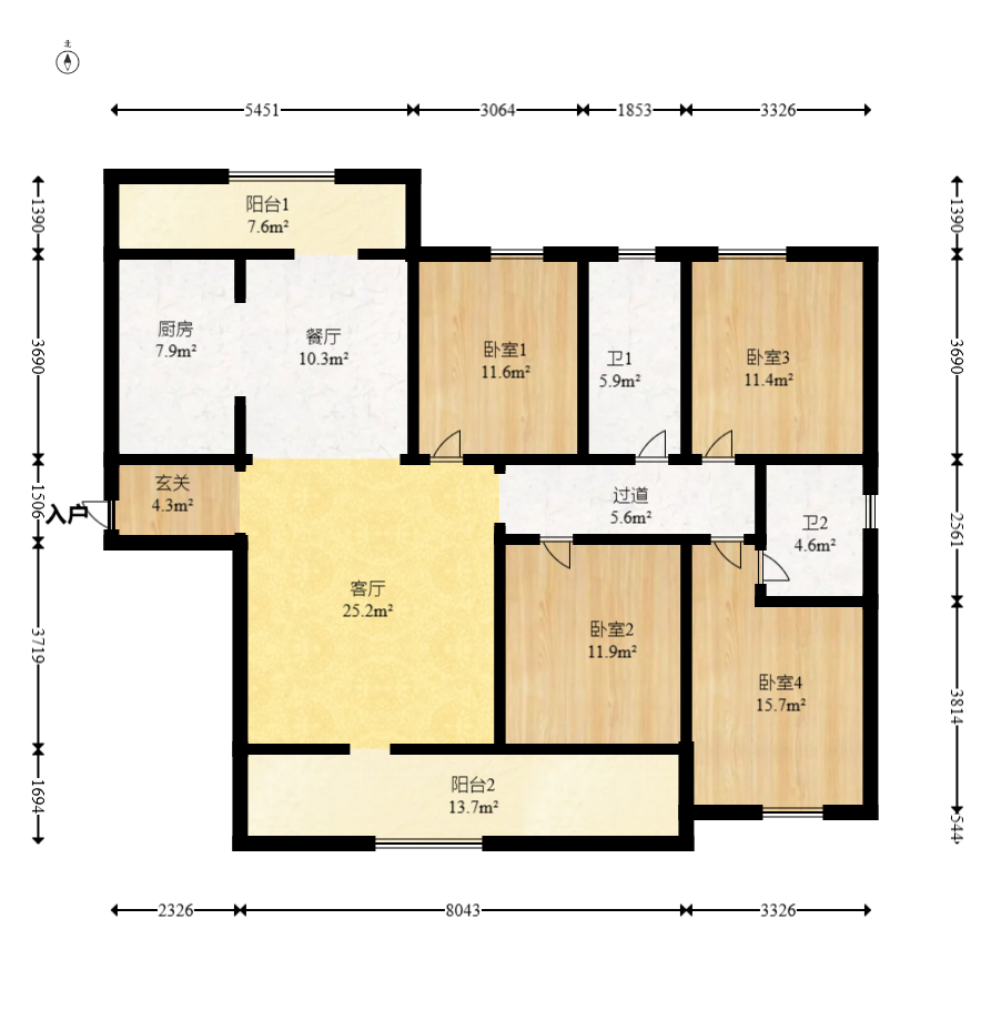 滨江学府  4室2厅2卫    179.0万 滨江学府  4室2厅2卫    179.0万户型图