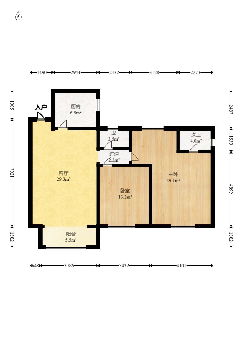广泰家园 3室2厅1卫 49.8万 广泰家园 3室2厅1卫 49.8万户型图