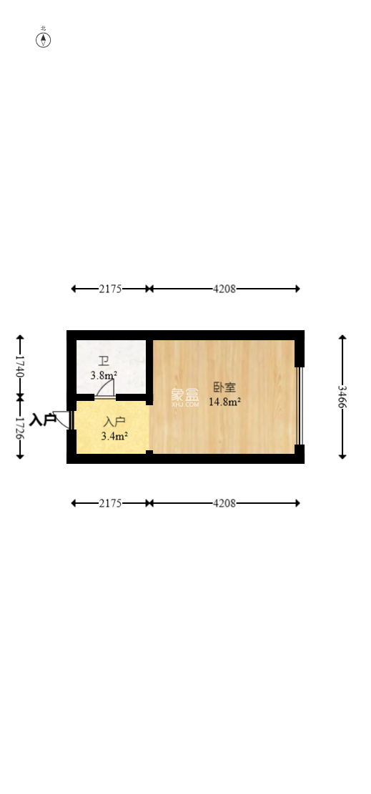 兆坤星悦荟  1室1厅1卫   21.00万
