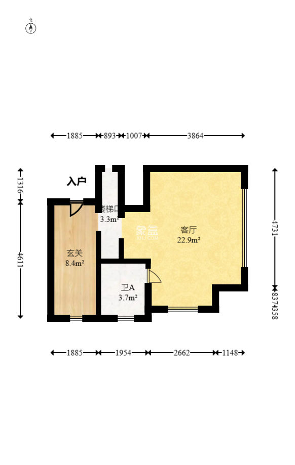 卓越中寰  2室1厅1卫   78.00万