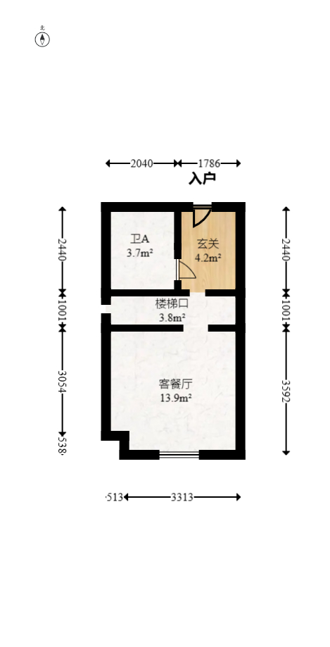越秀悦湖台  2室2厅2卫   65.00万室内图1