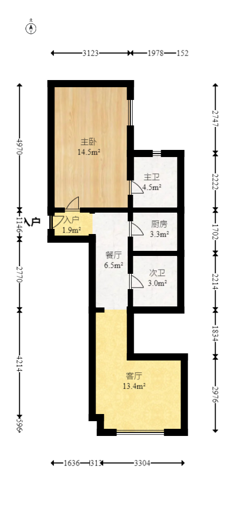金海大厦(海秀西路) 2室1厅1卫 88.0万 金海大厦(海秀西路) 2室1厅1卫 88.0万户型图