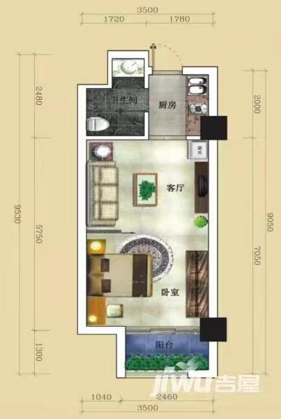 滨湖柴油机厂家属楼  1室1厅1卫   17.80万室内图1