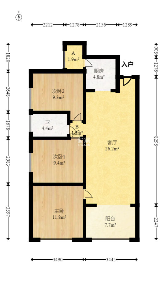 方略城市廣場  3室1廳1衛(wèi)   73.80萬