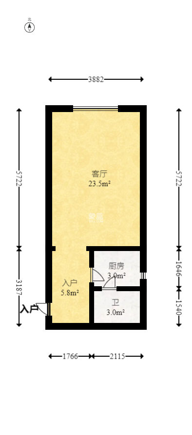 凯通国际城（凯通朝庭）  1室1厅1卫   36.80万