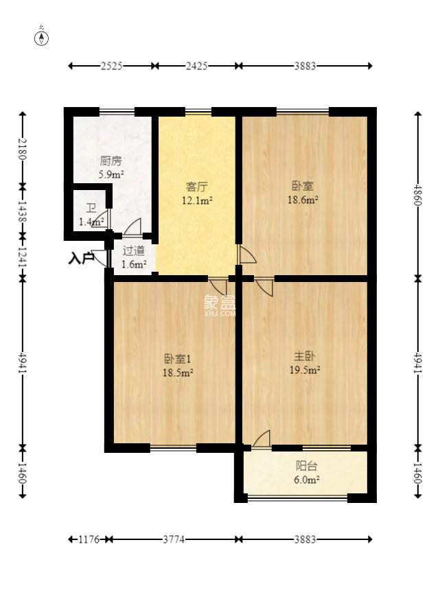 公用事业管理局宿舍  3室1厅1卫   62.00万