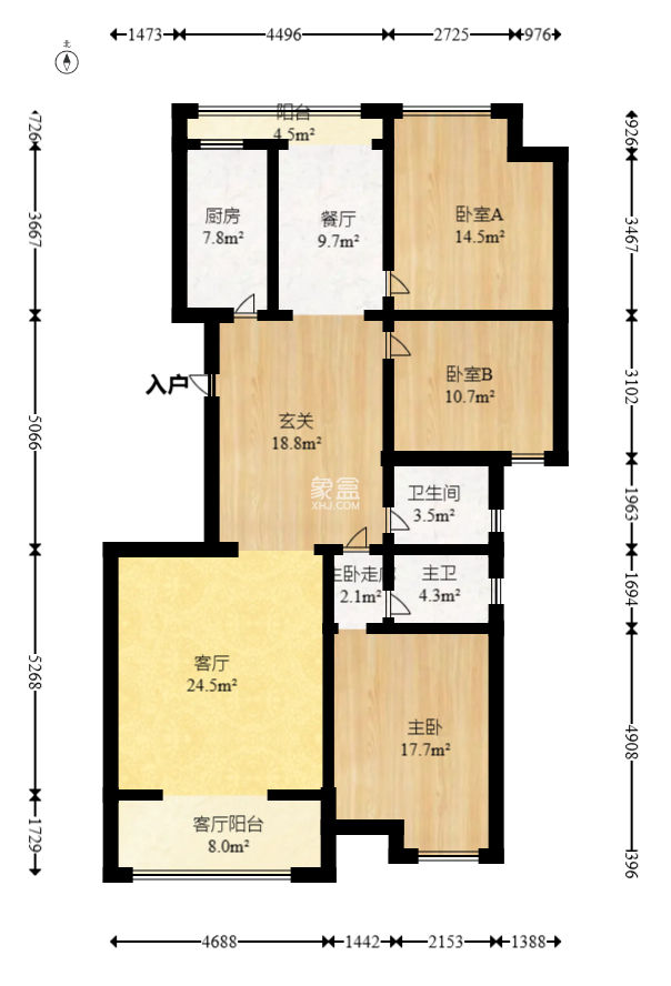 兴汝金城  5室2厅3卫   148.00万