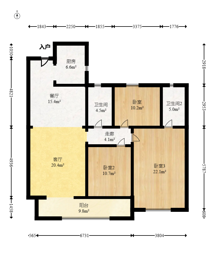 中交中央公园D5区 3室2厅2卫 139.8万 中交中央公园D5区 3室2厅2卫 139.8万户型图