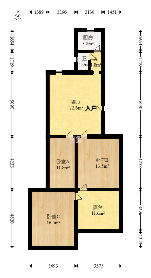 富雅坪社区（红墙巷）  3室2厅1卫   70.00万