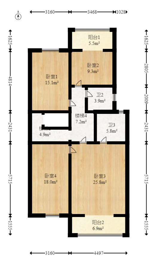 湘路家园  5室5厅1卫   287.00万其他