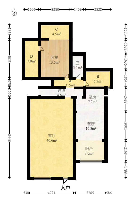 幸福里（幸福里一期）  5室2厅2卫   188.00万室内图1