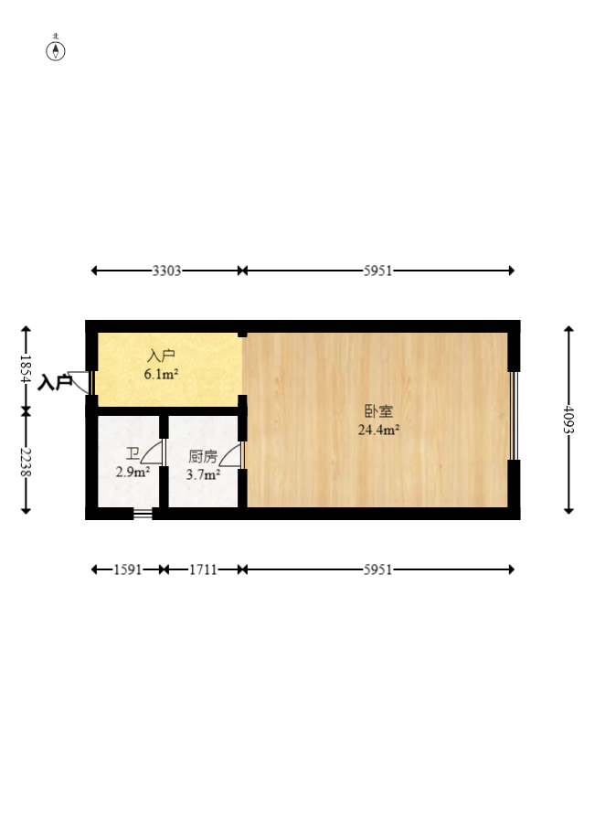 三和公寓  1室1厅1卫   28.00万室内图1