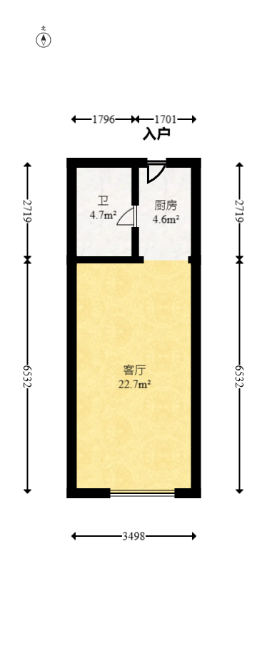 润和国际广场  1室1厅1卫   45.00万室内图1