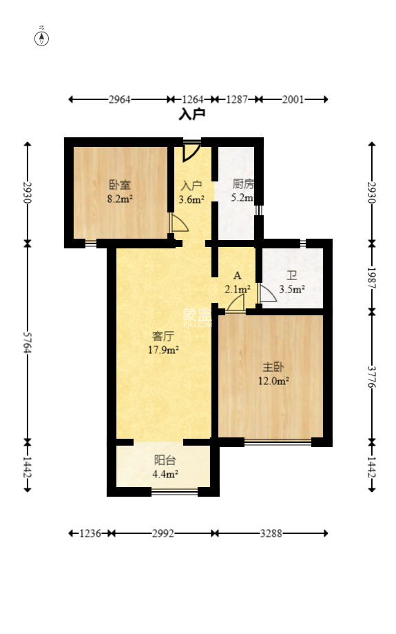 荣盛花语城  2室2厅1卫    45.0万