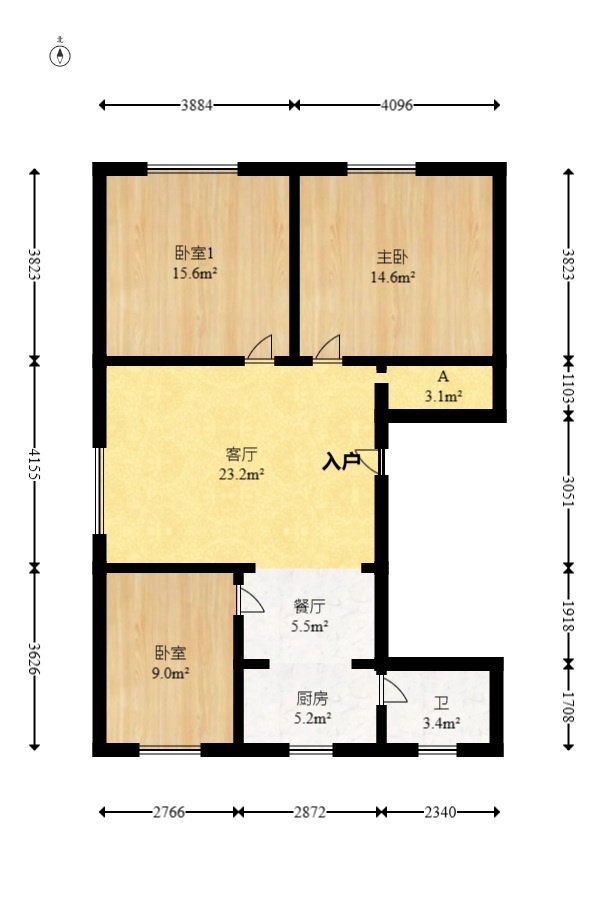 龙塘安置区(龙塘小区) 3室2厅1卫 55.8万 龙塘安置区(龙塘小区) 3室2厅1卫 55.8万户型图