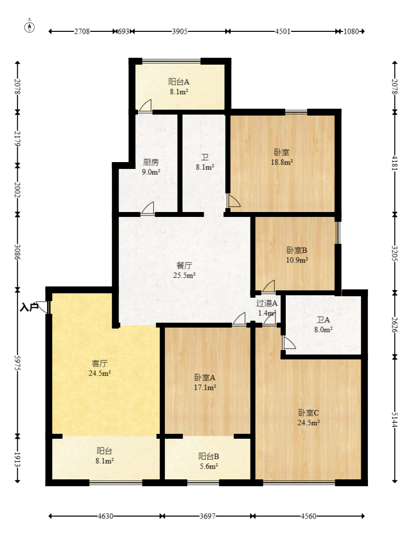 碧桂园威尼斯城 4室2厅2卫 166.98万 碧桂园威尼斯城 4室2厅2卫 166.98万户型图