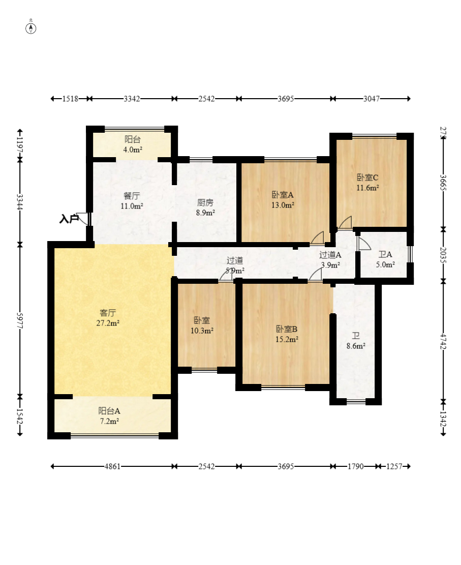 永宏万家里  4室2厅2卫    109.8万 永宏万家里  4室2厅2卫    109.8万户型图