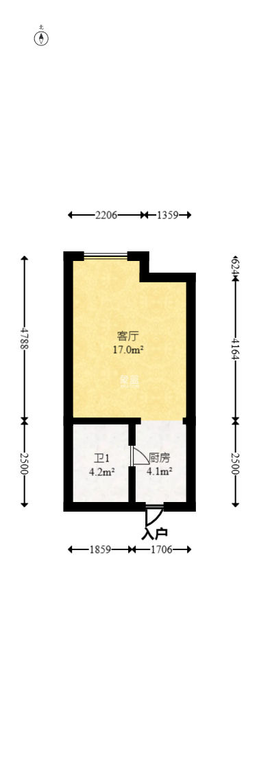 融科东南海  1室1厅1卫    22.0万