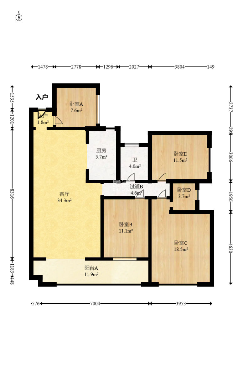 新城景苑  3室1廳1衛(wèi)   62.00萬(wàn)