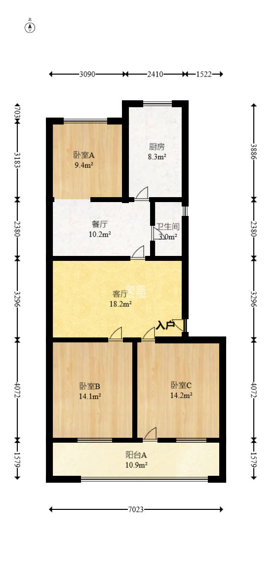 古堆山小区国家电网宿舍  3室2厅1卫   52.00万