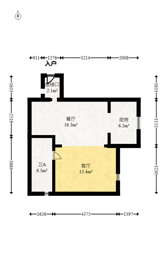 北辰时光里  3室1厅1卫   61.80万