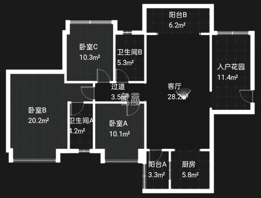 奥园广场  4室2厅2卫    72.8万