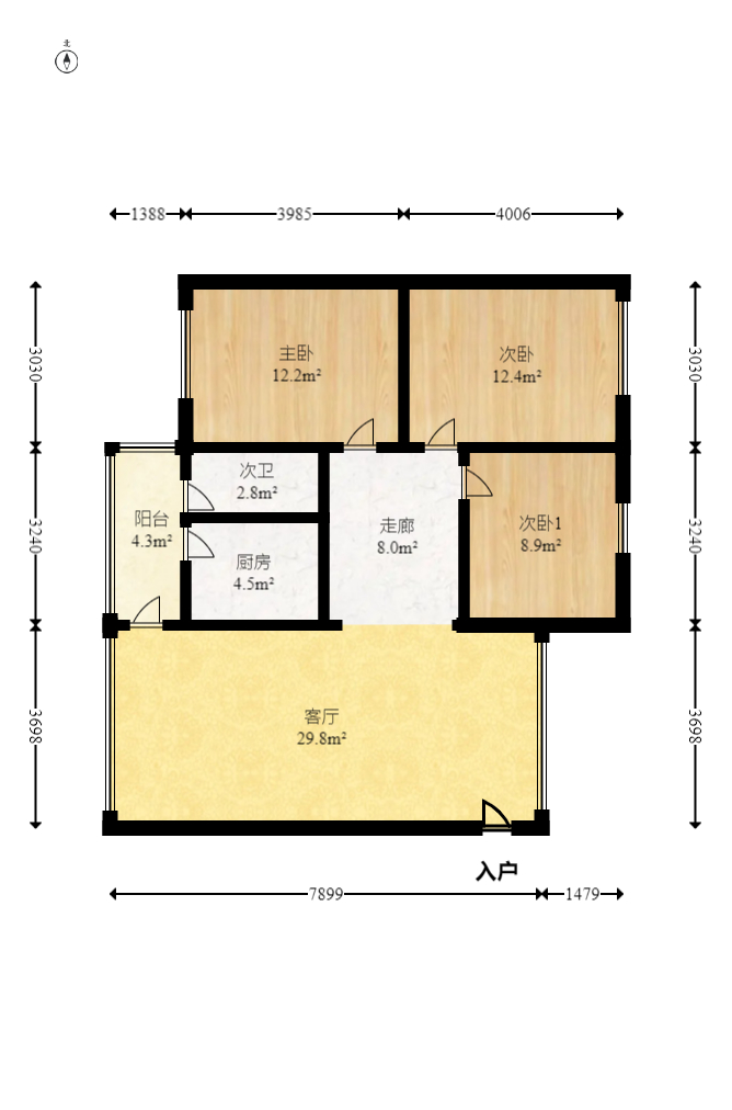 翠玉园(新旧区) 1室2厅1卫 105.0万 翠玉园(新旧区) 1室2厅1卫 105.0万户型图