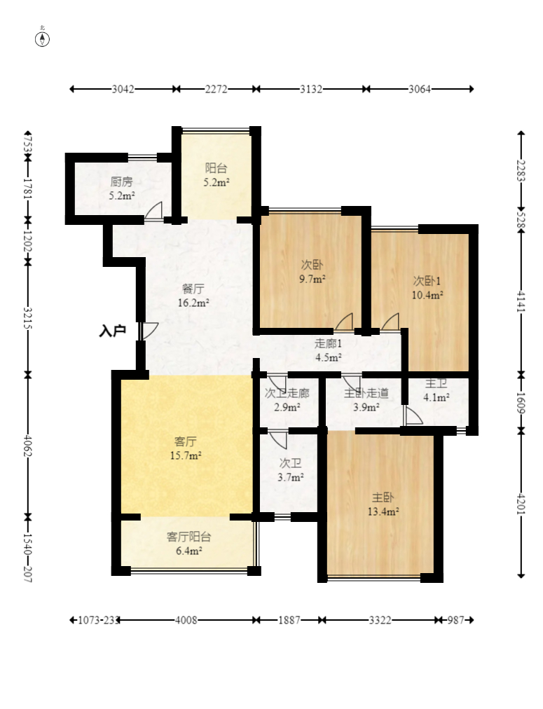 恒大海口文化旅游城 3室2厅2卫 180.0万 恒大海口文化旅游城 3室2厅2卫 180.0万户型图
