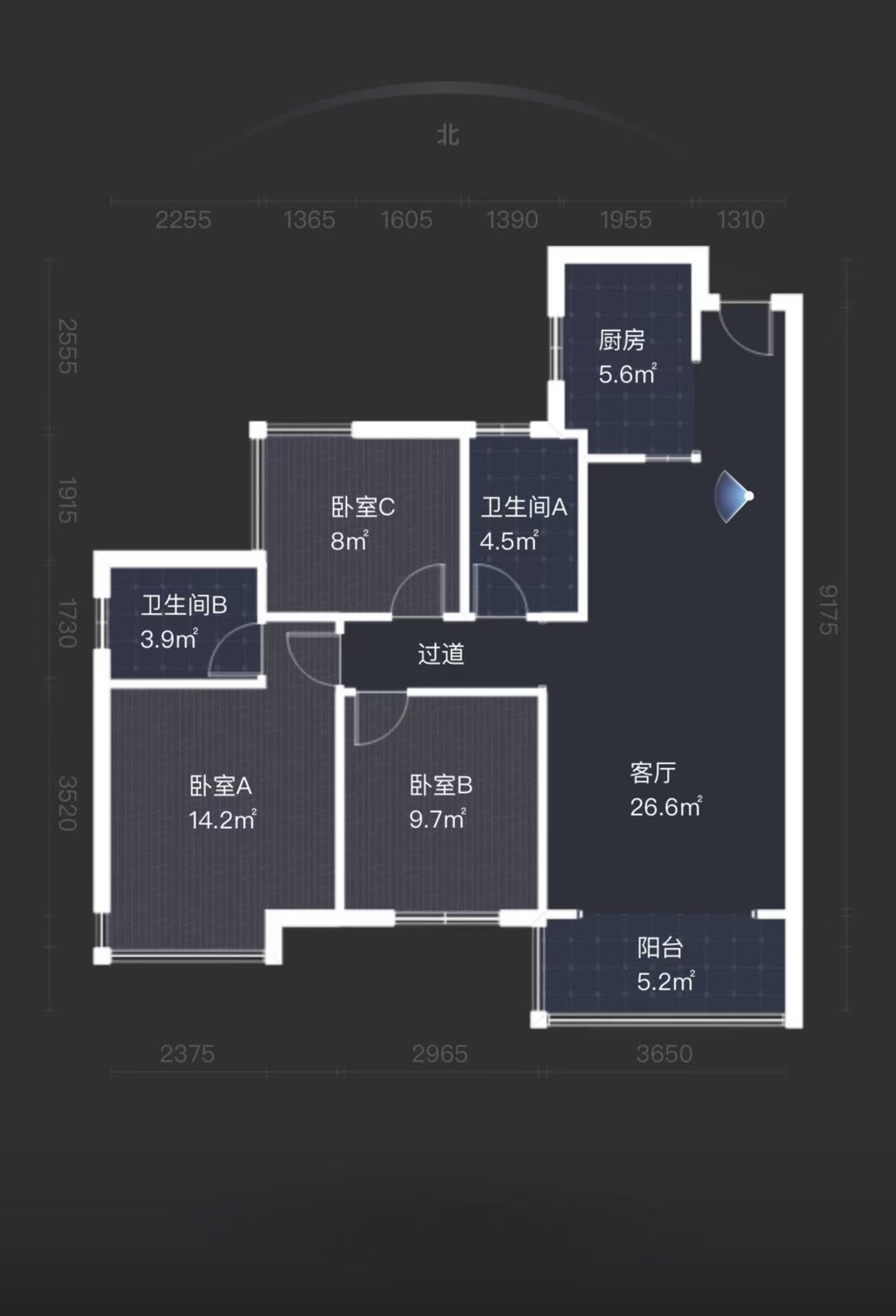 桂花城 3室2厅2卫 44.0万 桂花城 3室2厅2卫 44.0万室内图