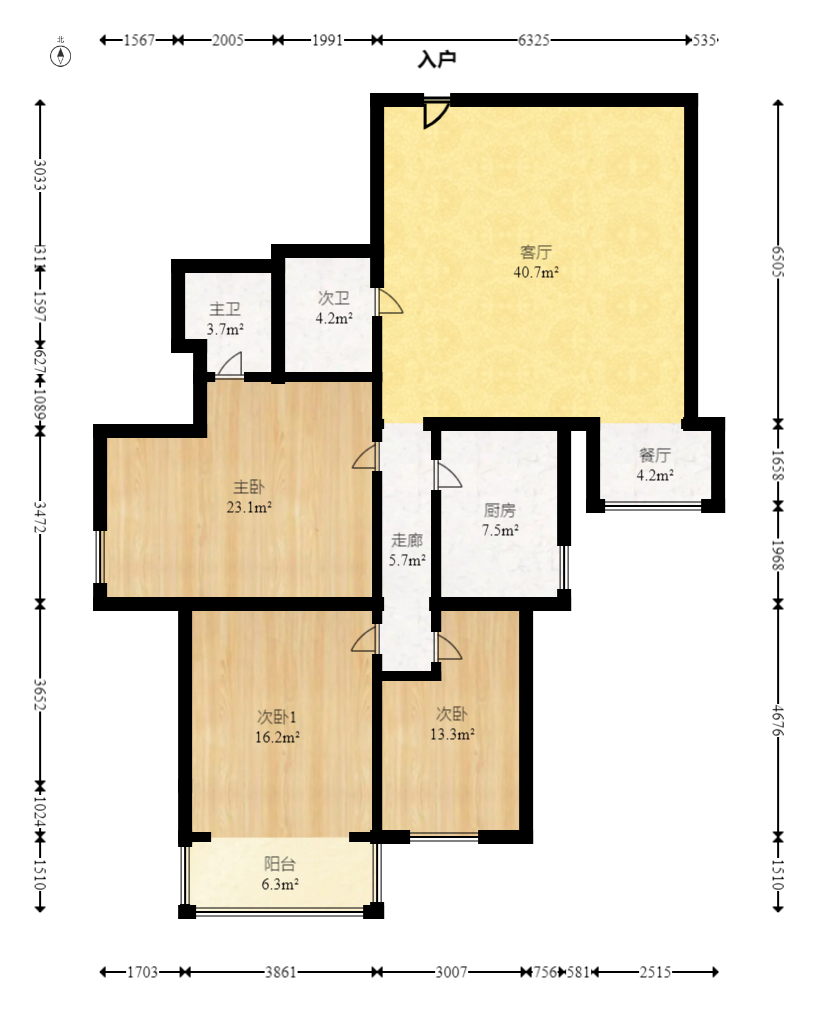 金龙小区  3室2厅2卫    167.0万 金龙小区  3室2厅2卫    167.0万户型图