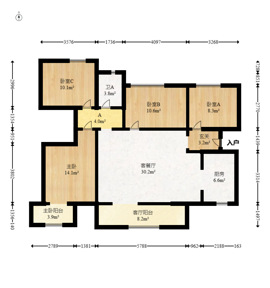 保利天禧D区  4室2厅2卫   220.00万室内图1