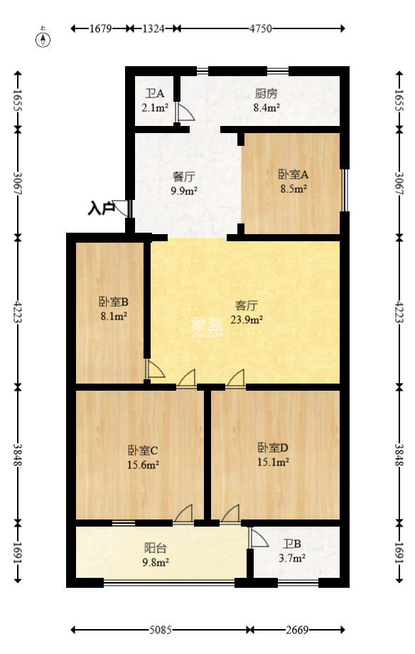 湘春路建行宿舍(佘家塘巷7号)  3室2厅2卫   79.00万